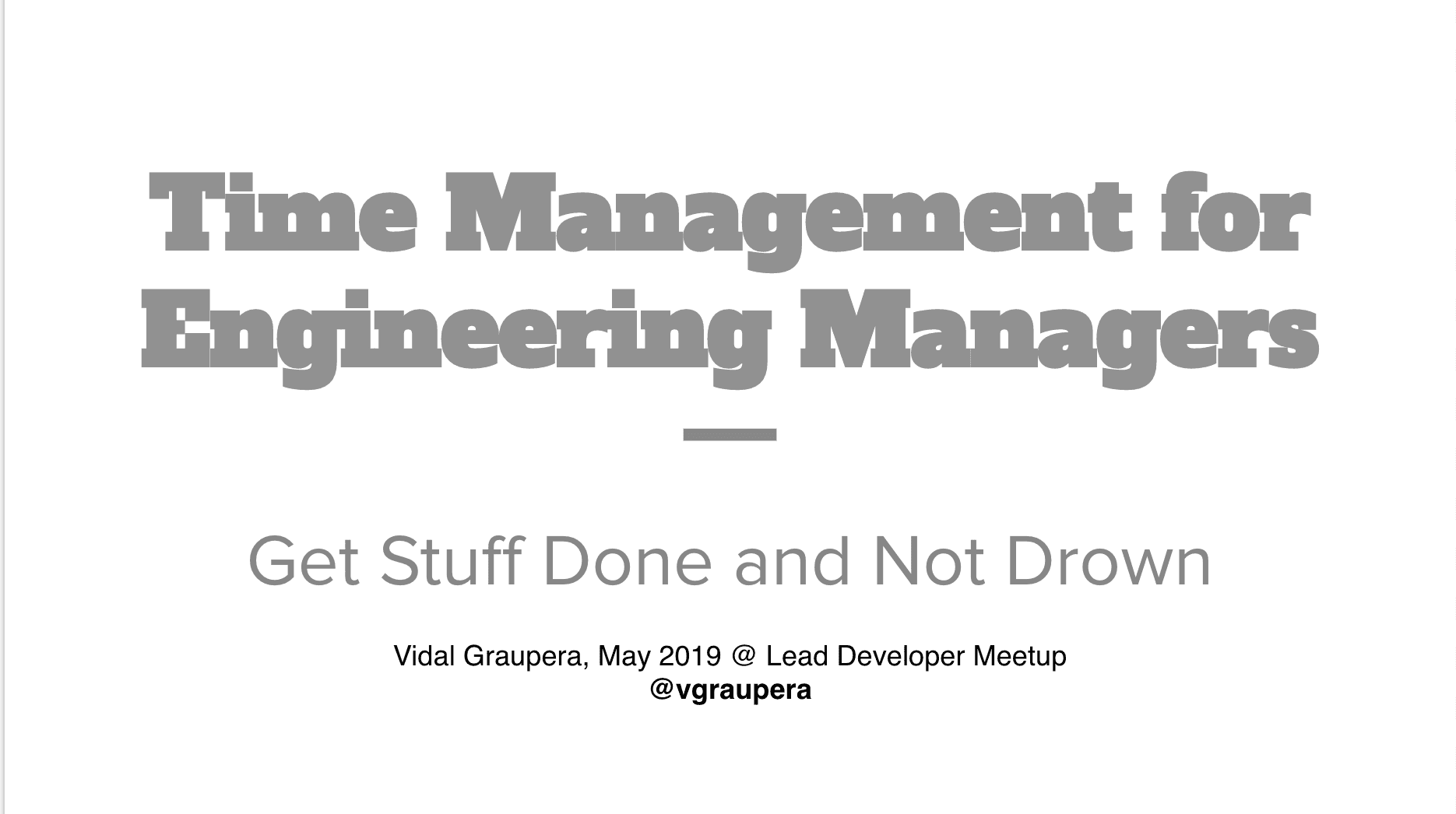 Cover image for Time Management for Engineering Managers